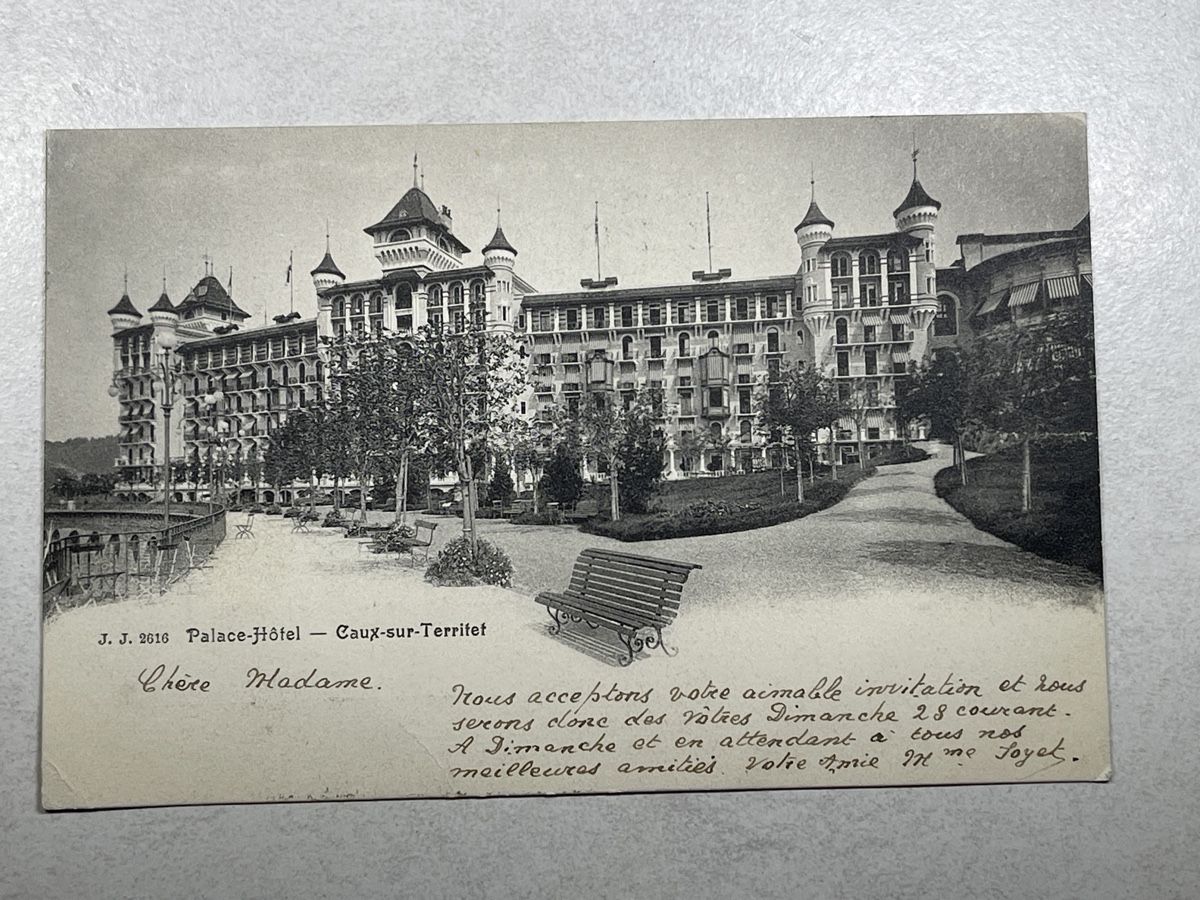 Cartoline postali: Palace-Hotel Caux-sur-Territet 1904 – Usato da Strengelbach venduto da Aschatan5