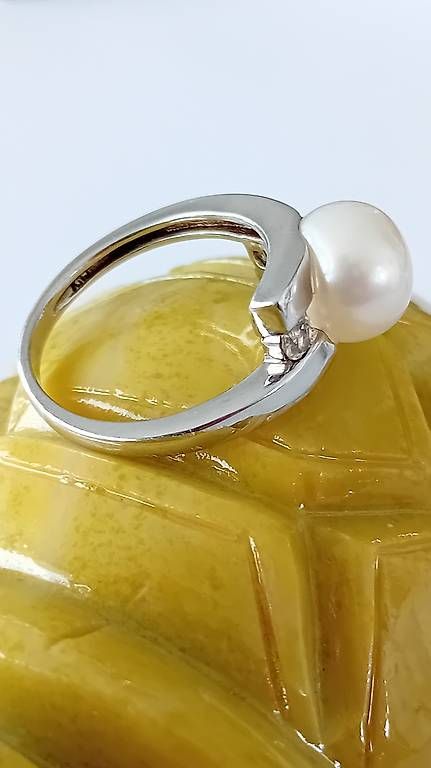 Anelli: Ring Silber mit Perle und Weisstopas – Usato da Stans venduto da wer_fd5f 1