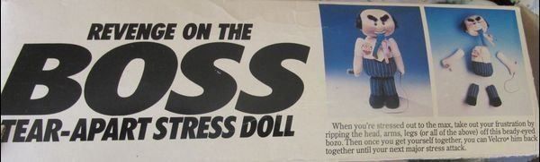 Vintage Tear Apart Stress Doll REVENGE THE BOSS Stresspuppe Kaufen auf Ricardo