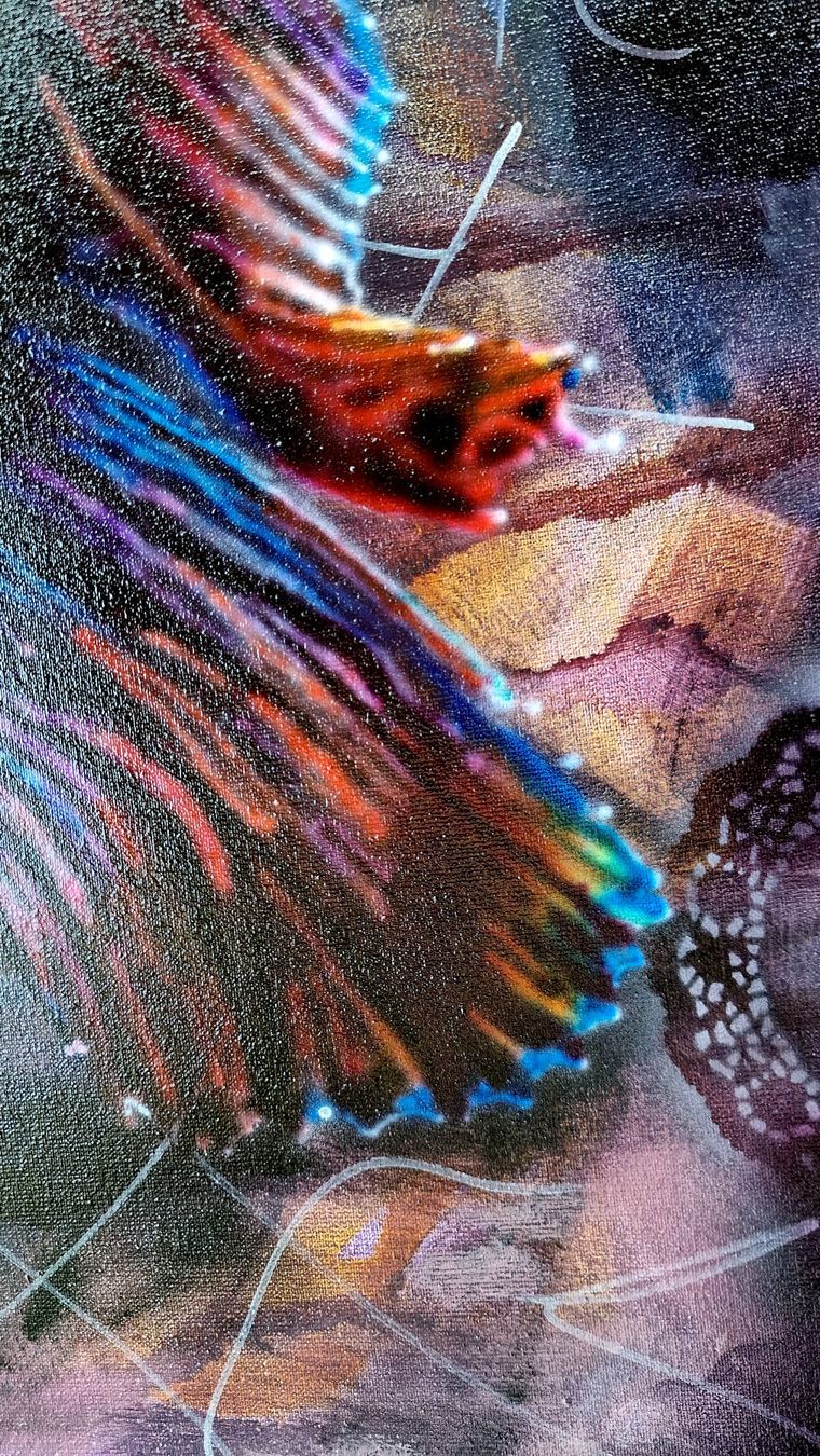 Gemälde: Originalgemälde Kampffisch Acryl 40x50 cm – Neu und originalverpackt aus Tägerwilen von Simone_Widler_Art 6