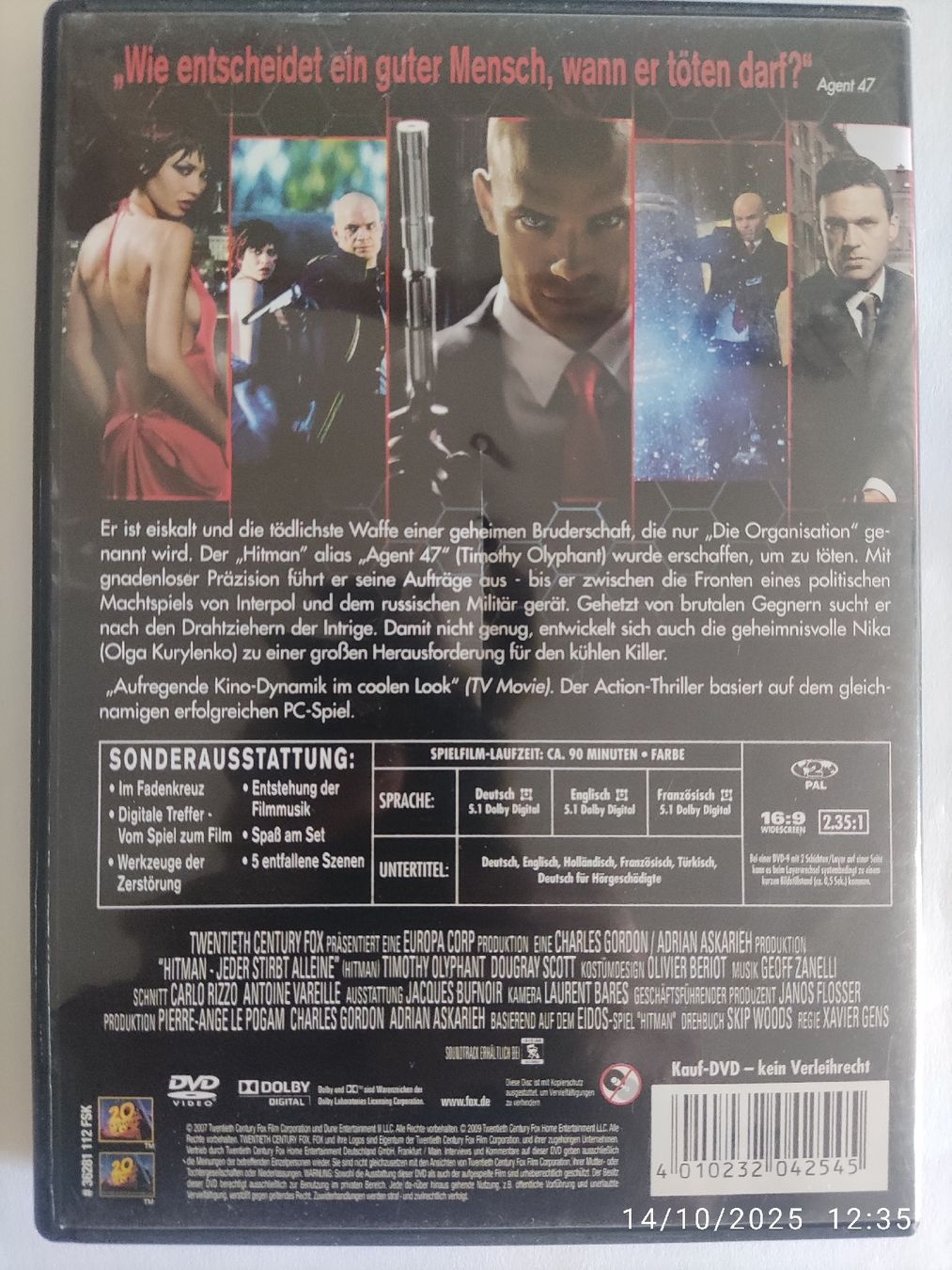 Tutti i DVDs: Hitman: Jeder stirbt alleine – Usato da Basel venduto da Alacant 1