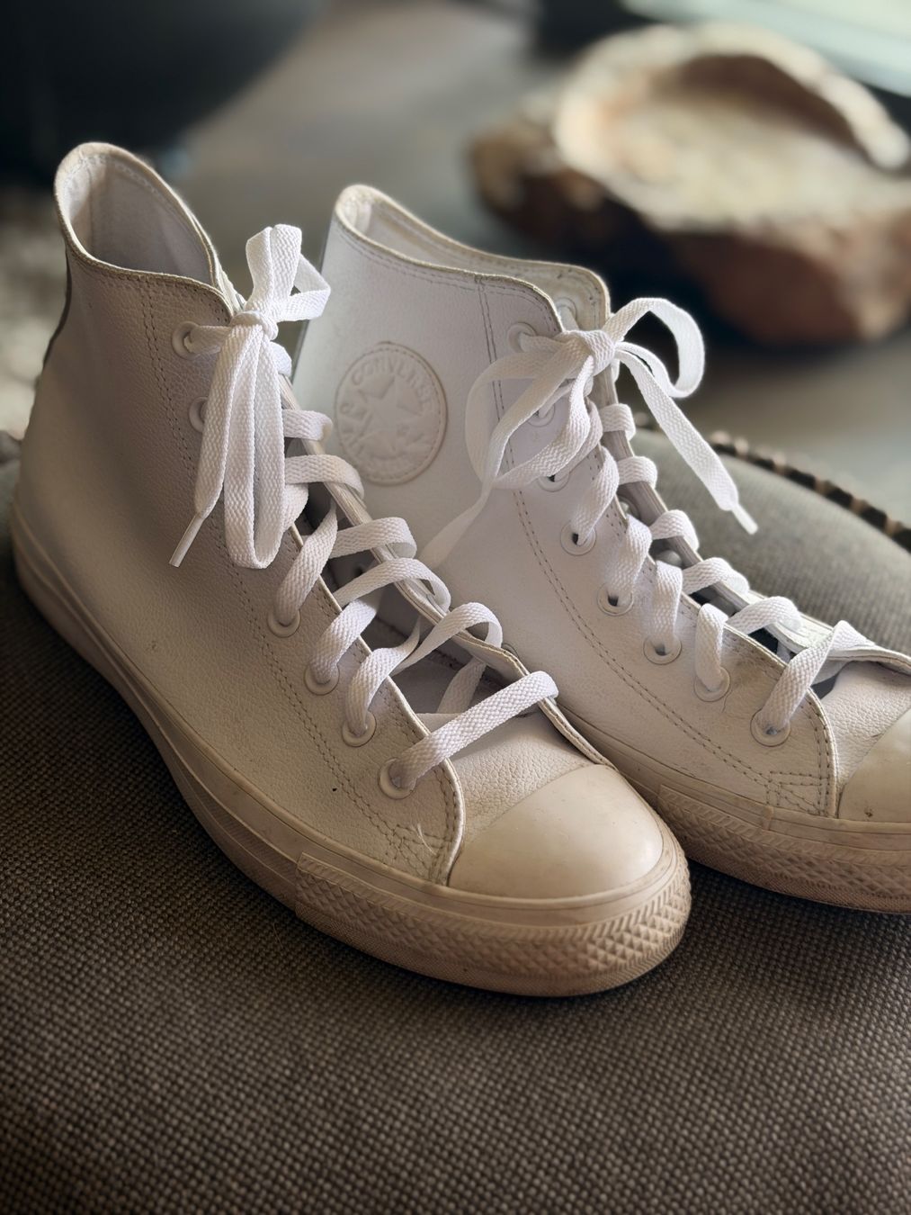 Converse Scarpe da uomo: Converse Schuhe weiss Leder Grösse 44 – Usato da Küsnacht ZH venduto da Icon21 3