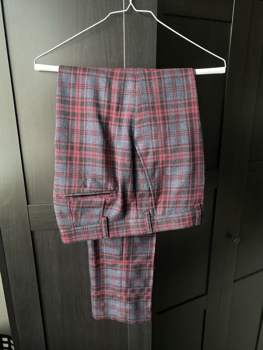 Completi: Schicker Herrenanzug Gr. 50 kariert rot/grau – Nuovo (secondo la descrizione) da Hausen AG venduto da xavers 7