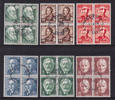 22 Stk. Pro Juventute Viererblocks ab 1942