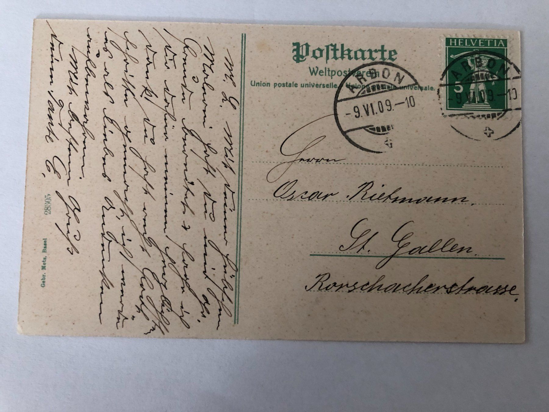 Cartes postales: Arbon 1909 – D'occasion à Pfäffikon ZH par Waltoversand 1