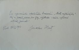 Jaroslav Hurt (1877-1959) Schriftsteller - Autogramm