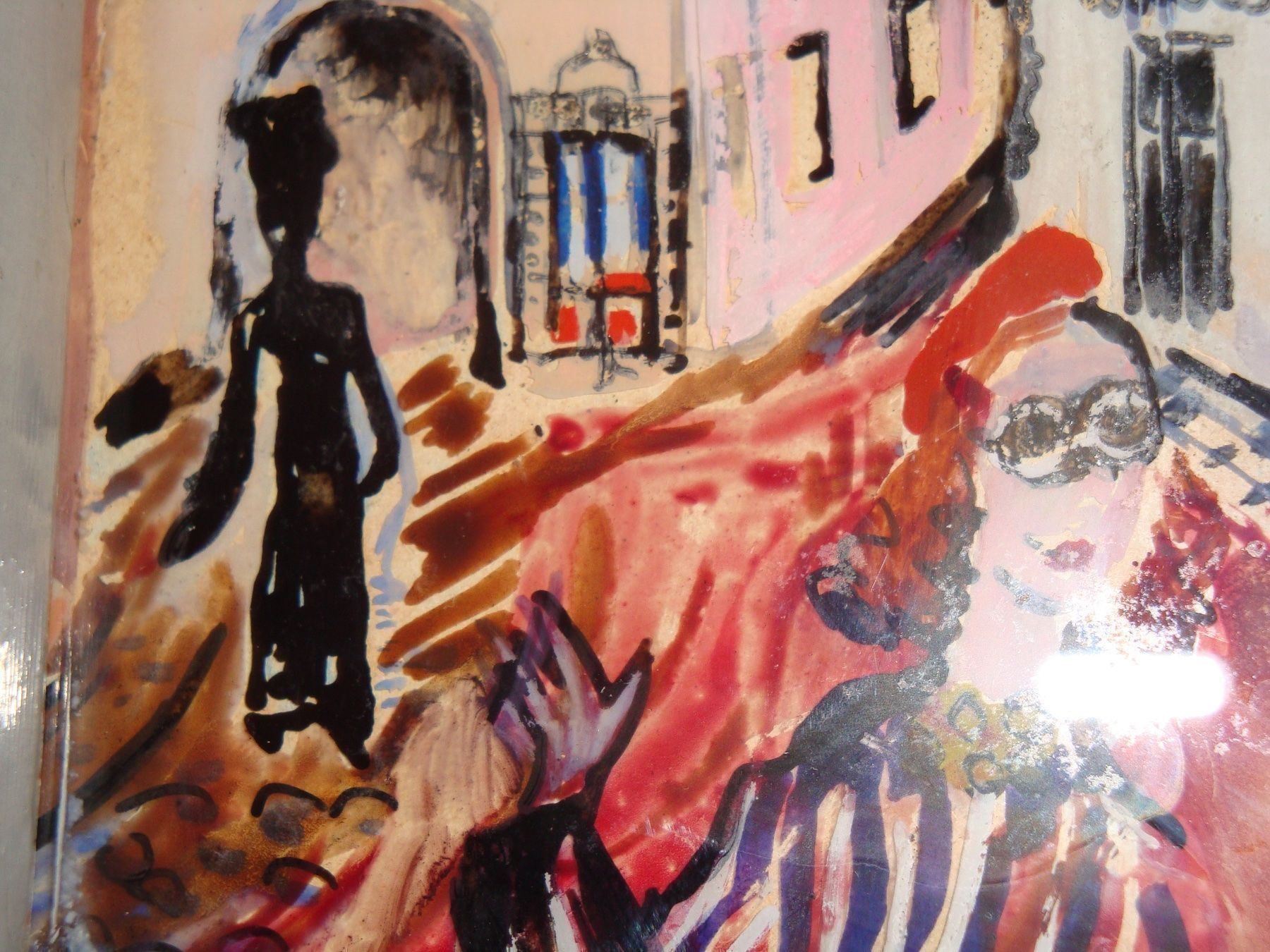 Dipinti: kleines Hinterglasgemälde,  expressionistisch – Usato da häusernmoos venduto da buc_8ftk 3