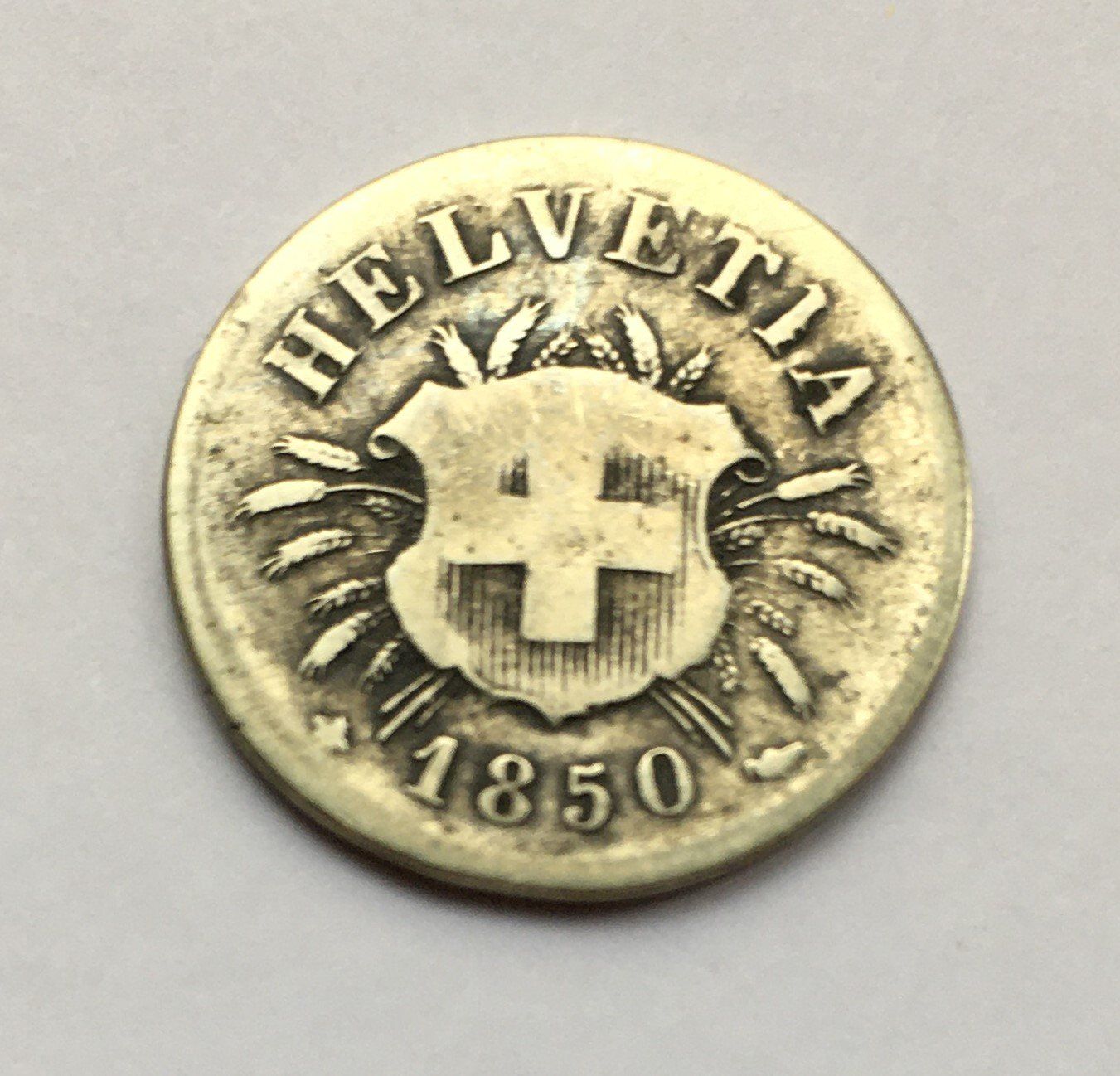 Tutti le monete: 1850 5 Rappen s-ss – Usato da Kirchberg SG venduto da Helveticus00