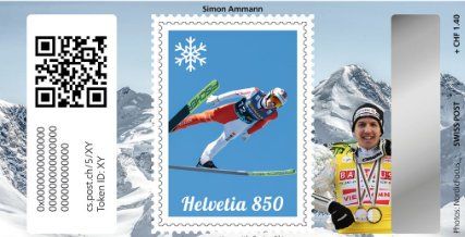 Tutti i francobolli: Swiss Crypto Stamp 5.0 - ID:01 - Basic Edition - Simon Amman – Nuovo (secondo la descrizione) da Zürich venduto da nic_dkk8