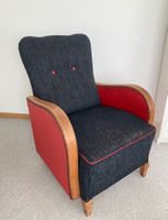Vintage Sessel schwarz rot