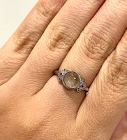Hochtransparenter Goldrutilquarz-Ring.