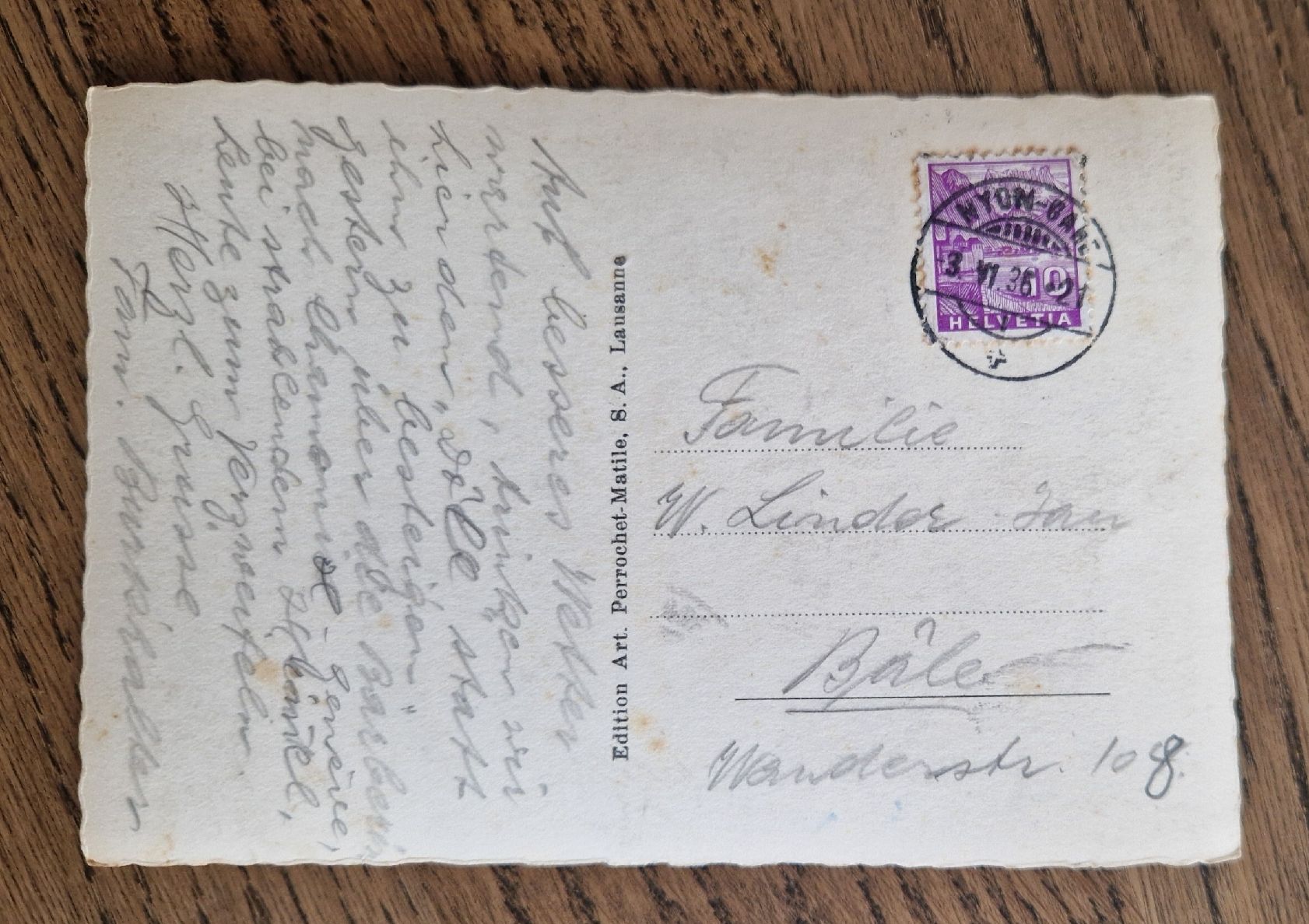 Cartoline postali: St. Cerque, Quartier de la gare 1936 – Usato da Ebikon venduto da Donar50 1