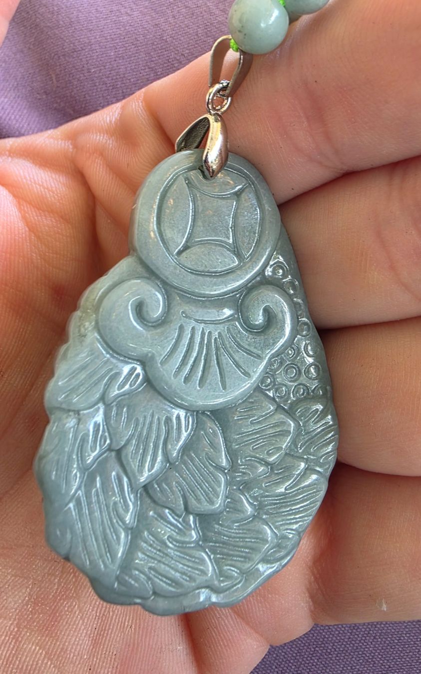 Mineralien & Heilsteine: 🦚💚 Jadeit Pfau an Kette ✨ – Neu und originalverpackt aus Matzingen von Shay_Crystalz 3