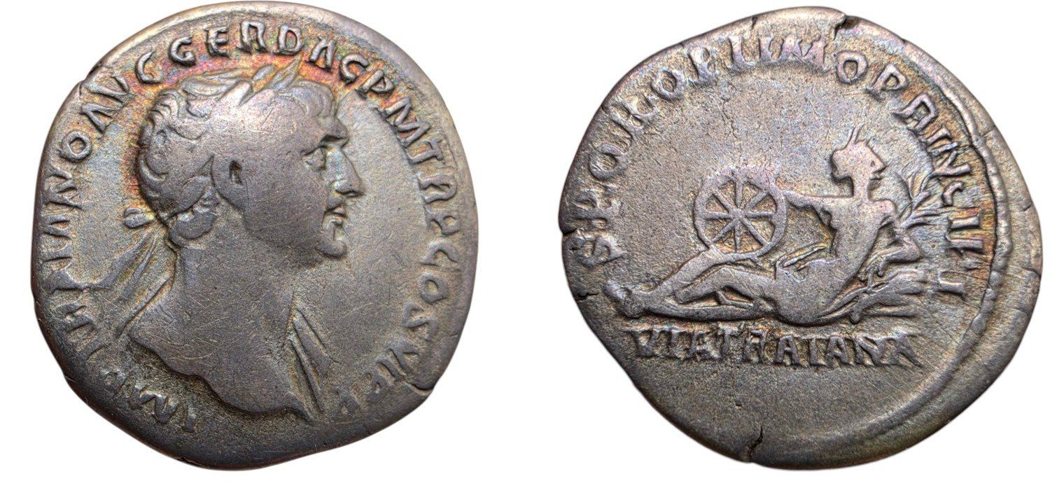 Tutti le monete: Trajan denier 112-113 / Ex Hirsch 2021 – Usato da Genève venduto da Numis-Magna