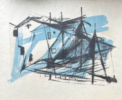 Original Lithografie unten signiert !