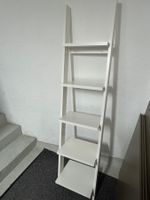 Wandregal in Leiterform Bücherregal weiss (BHT 50x195x40cm)