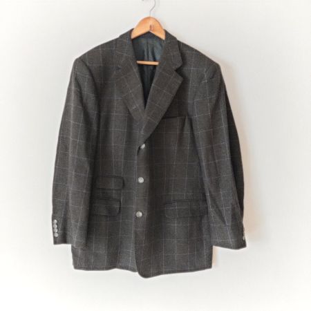 BURBERRY Wool Cashmere Jacke Sakko Jacket Blazer Tweed Gr.52