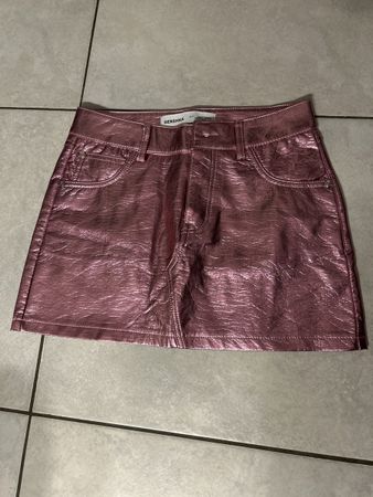 Bershka Minirock, Gr. S, Pink Metallic