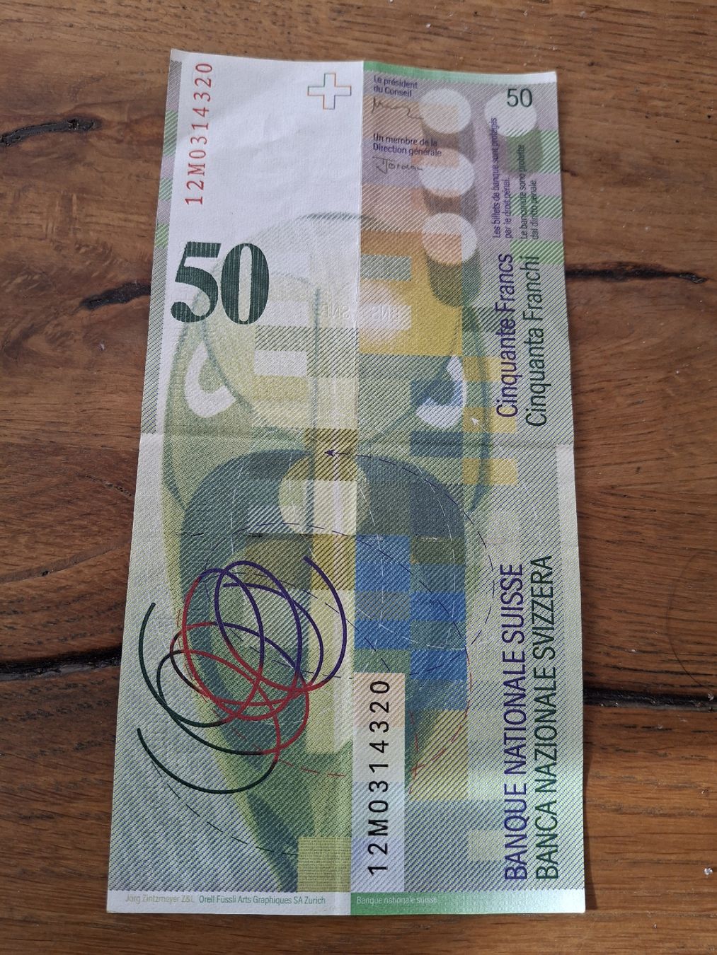 Banconote: 50Fr Note – Usato da Bern venduto da Sahlenweidli 1