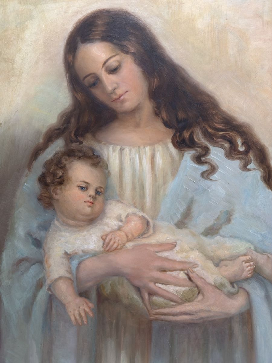 Dipinti: Gemälde, Madonna mit Kind. – Usato da Biberist venduto da Momo33 1