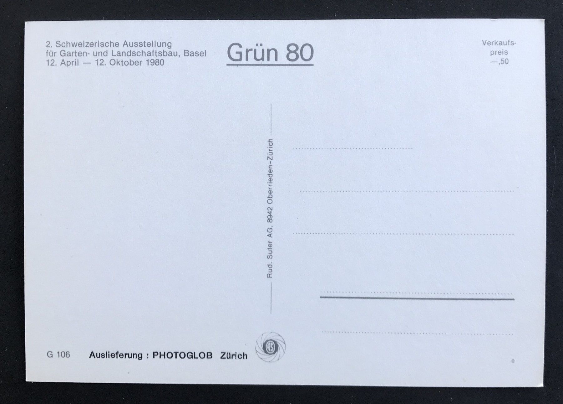 Cartoline postali: ANSICHTSKARTE GRÜN 80 – Usato da Ostermundigen venduto da Wyatt-Earp 1