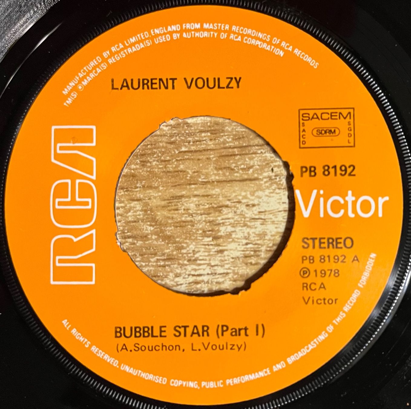 Vinyles: LAURENT VOULZY - BUBBLE STAR – D'occasion à Bussigny par vinyl-pas-cher 2