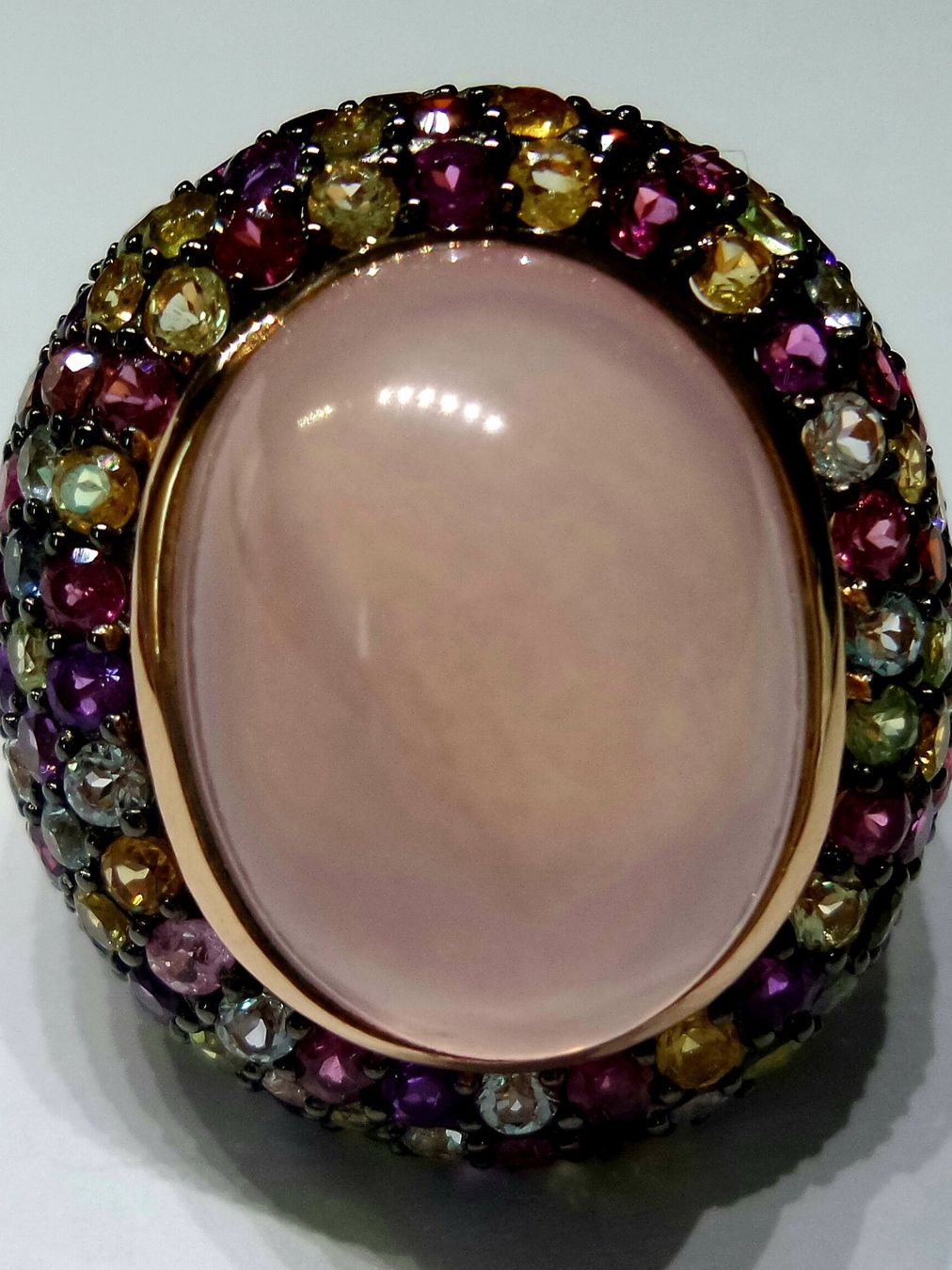 Anelli: Bunter Ring mit Rosenquarz – Nuovo (secondo la descrizione) da Zürich venduto da Bieter04 3