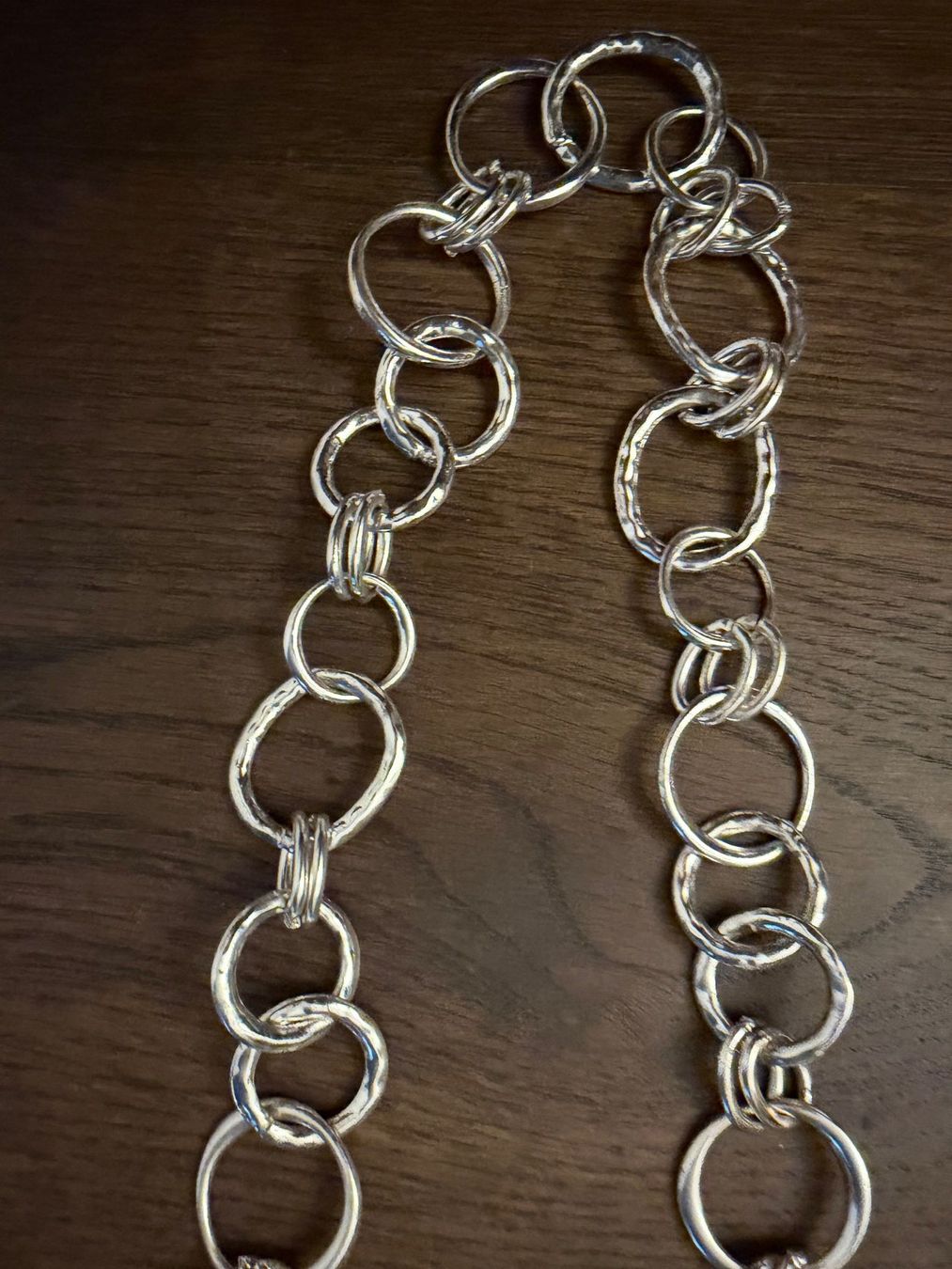 Colliers: Kette mit Ringen Silberfarben Länge 80cm neu – Neuf (Voir description) à Muttenz par flowers04