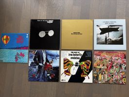 7 Stück Vinyl LP’s 70er Prog-Rock original Pressings