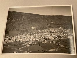 St. Imier,  Flugbild, Vorlage für Ansichtskarte 1950