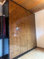 wunderschöner Kleiderschrank 1a, Ahornfurnier/Schwarzer Lack