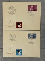 2 FDC Blockausschnitte 1948 ohne Adressen