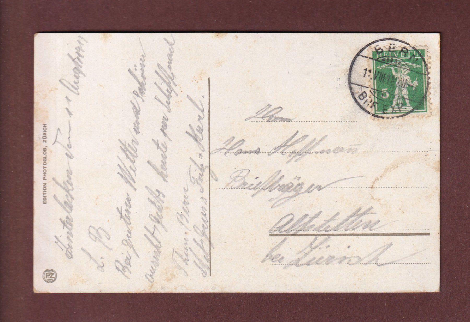 Cartoline postali: THUN und Umgebung - 1911 – Usato da Pully venduto da nicecards 1
