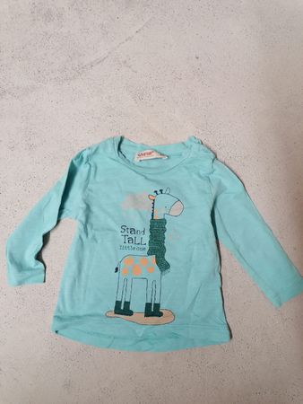 Süsses Giraffen Shirt Gr. 86 türkis Langarm Oberteil