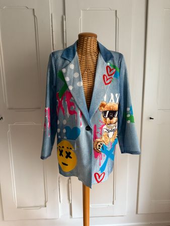 NEW COLLECTION - Blazer bunt gemustert L