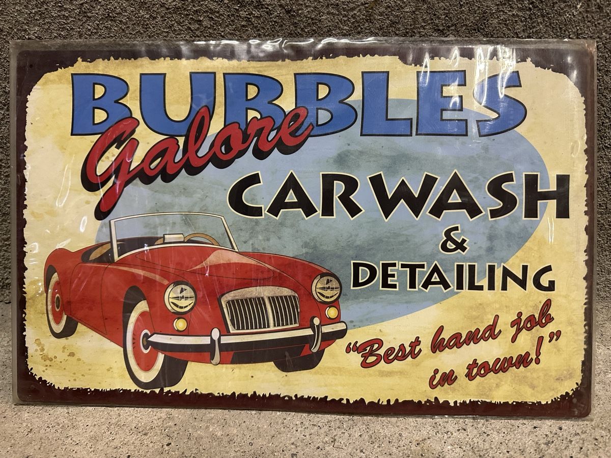 Schilder: Bubbles car wash mga – Gebraucht aus Reinach AG von rares75