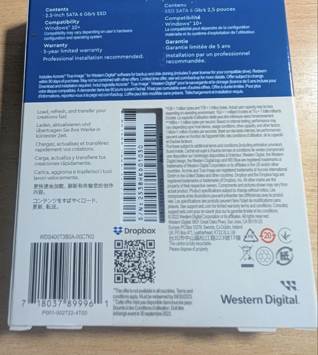 Western Digital Dischi rigidi: WD Blue SA510 4TB SSD – Nuovo e nell'imballaggio originale da Pfäffikon SZ venduto da cha_lh26 1