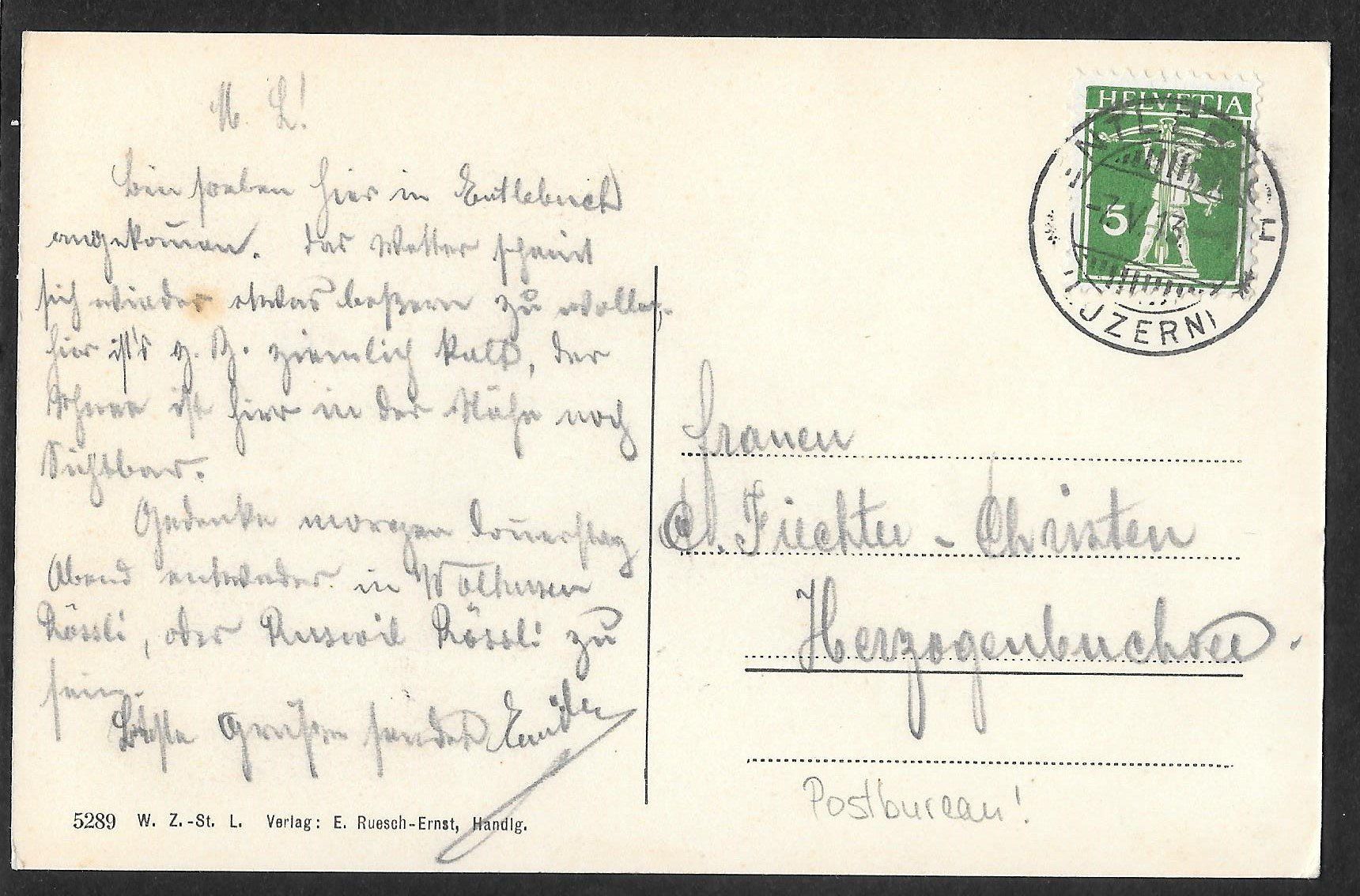 Cartes postales: Entlebuch Strassenpartie mit Postbureau – D'occasion à Olten par clotaldi 1