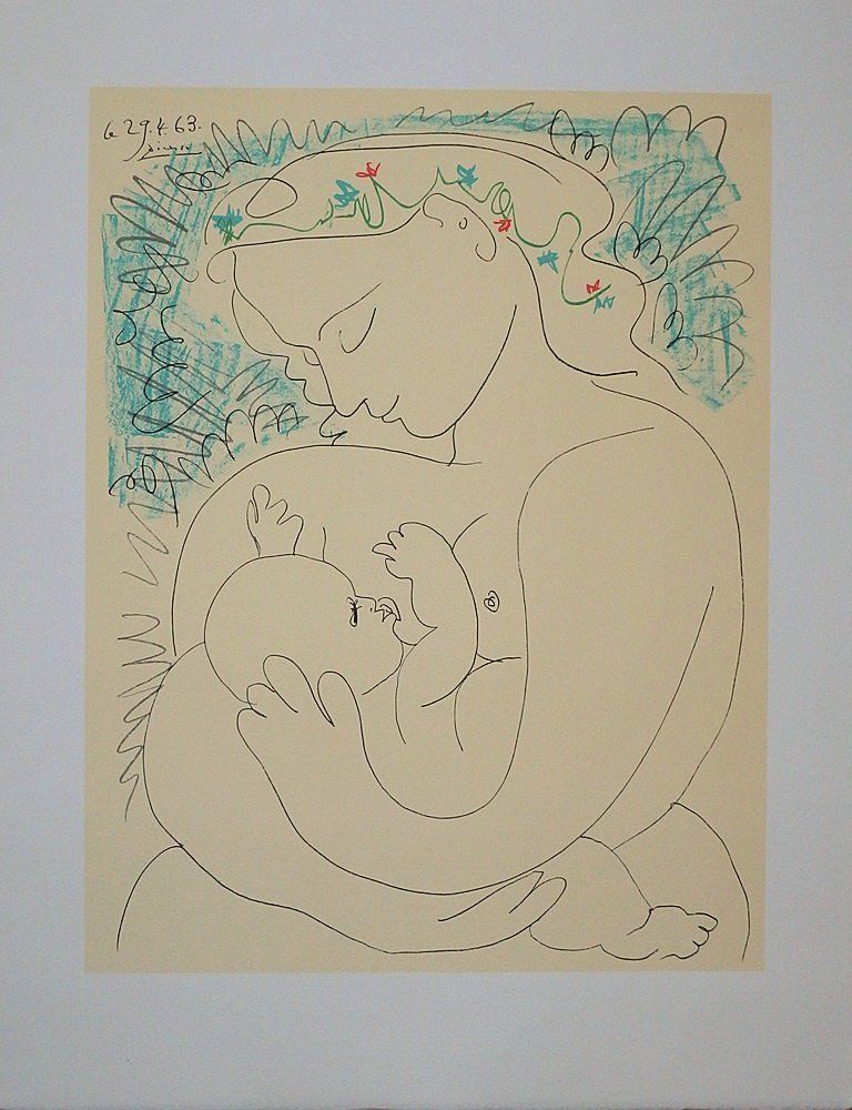 Grafica & Litografie: PABLO PICASSO Mutter und Kind  "Grande Maternité "  1963 – Nuovo (secondo la descrizione) da Basel venduto da ideashop