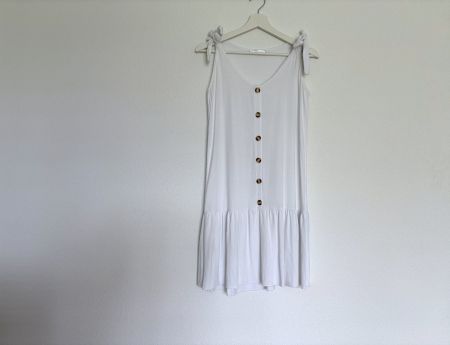 Sommerkleid Kleid in Weiss Gr.M Landhausstil