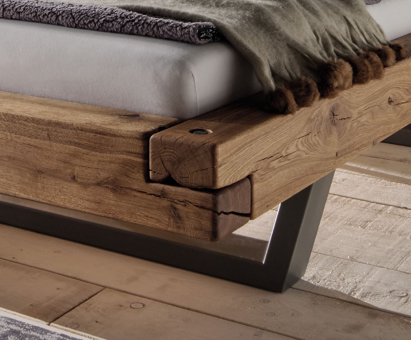 Betten: Balkenbett Schwebebett ARIA 180x200cm – Neu und originalverpackt aus Kölliken von moebel-peter 1
