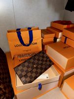 Louis Vuitton Sarah long Wallet aus Damier Ebene