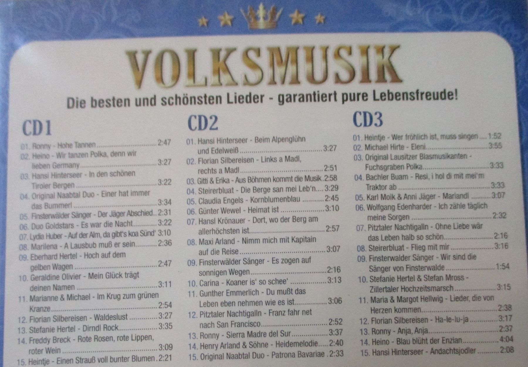 CDs: Wunschkonzert der Volksmusik / 3 CD's – Neu und originalverpackt aus Flumenthal von novbra 1