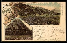 Litho Glarus, Gesamtansicht aus der Voge