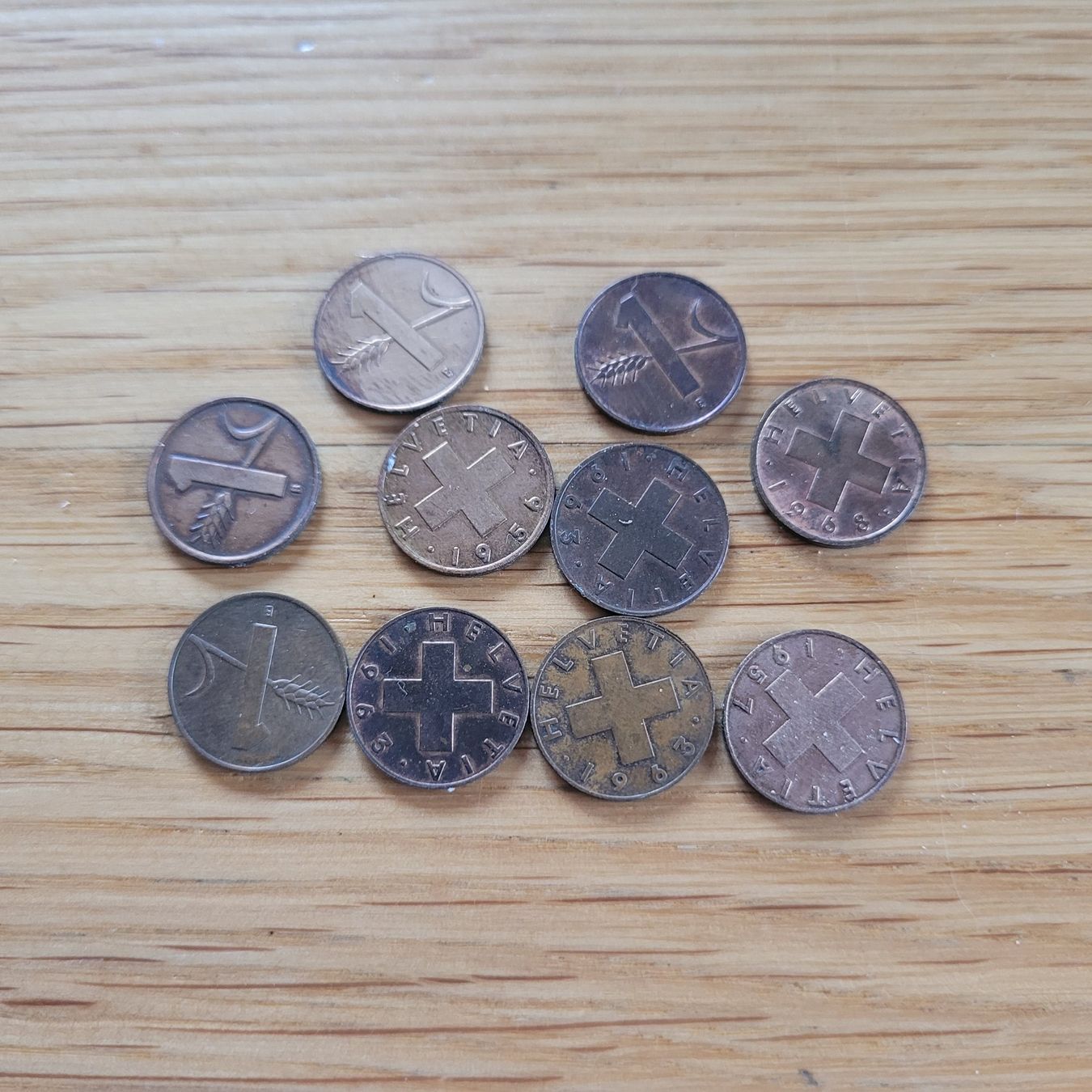 Alle Münzen: Lot De Pièces 1 Centime CH – Gebraucht aus Biel/Bienne von Destockweb
