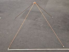 Pyramide Säbe Kupfer 110cm steckbare Meditationspyramide Neu