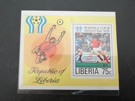 Fussball WM 1978  Liberia Block ** (A848)