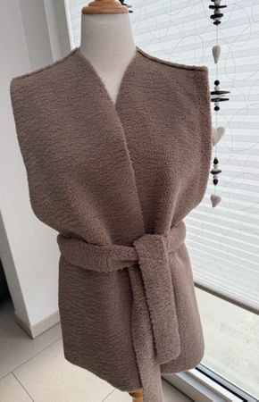Opus Kunstfellweste Gilet Weste wie Lammfell braun