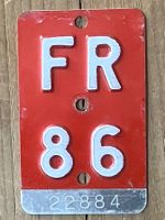 FR 86 - VELONUMMER - FAHRRADSCHILD - PLAQUE DE VELO - FR 86
