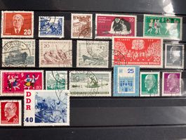 DDR 1961 Lot gestempelte Briefmarken 1.Halbjahr